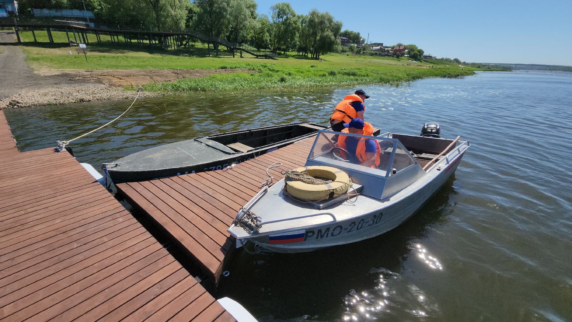 кашира, набережная, причал, спасатели, водно-спасательная станция, безопасность, благоустройство,