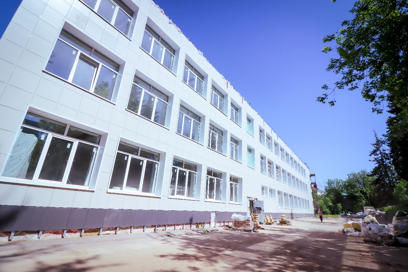 клин, общество, строительство, ремонт школы,