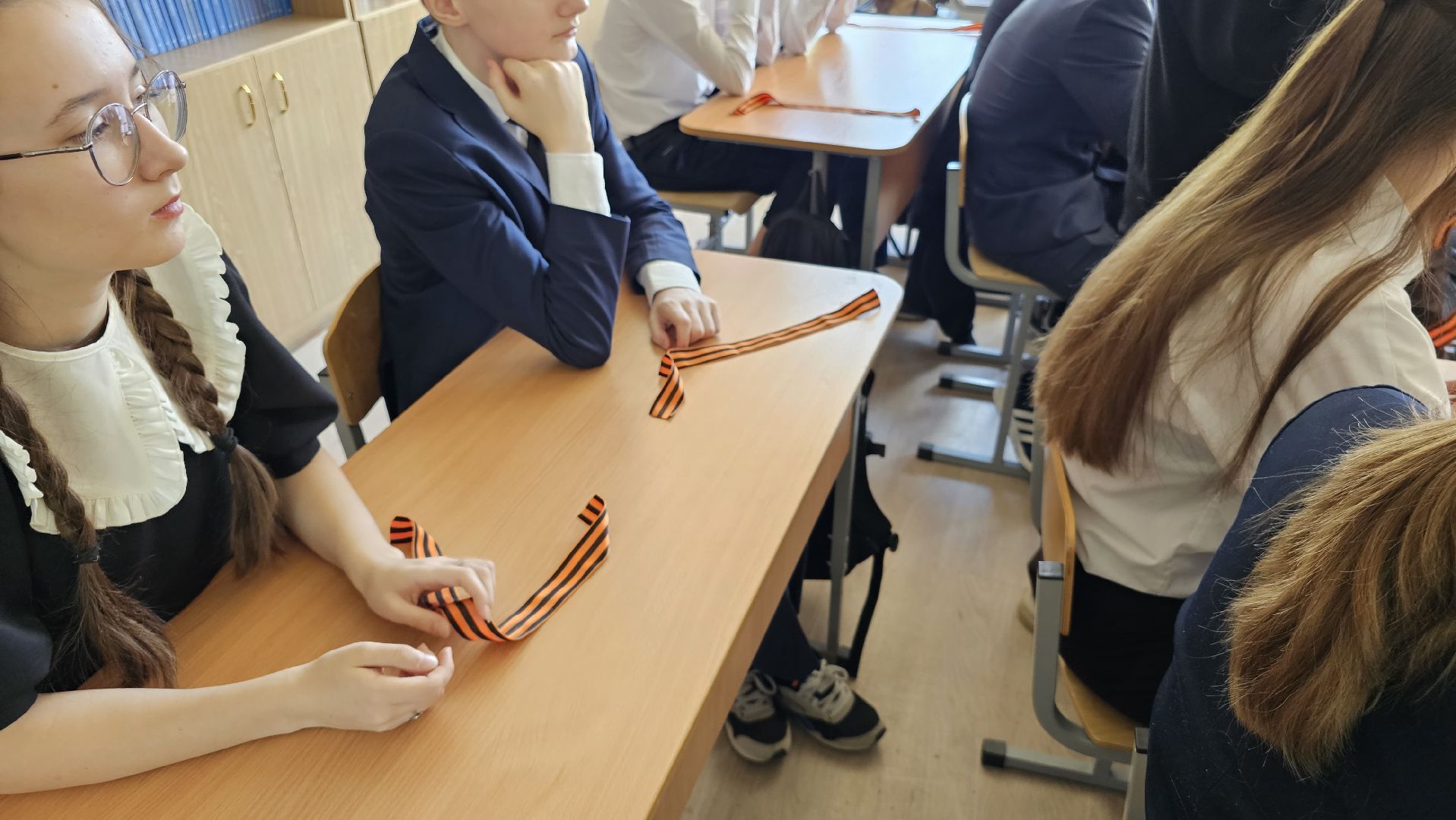 День Победы, урок мужества, георгиевская лента, Дзержинский