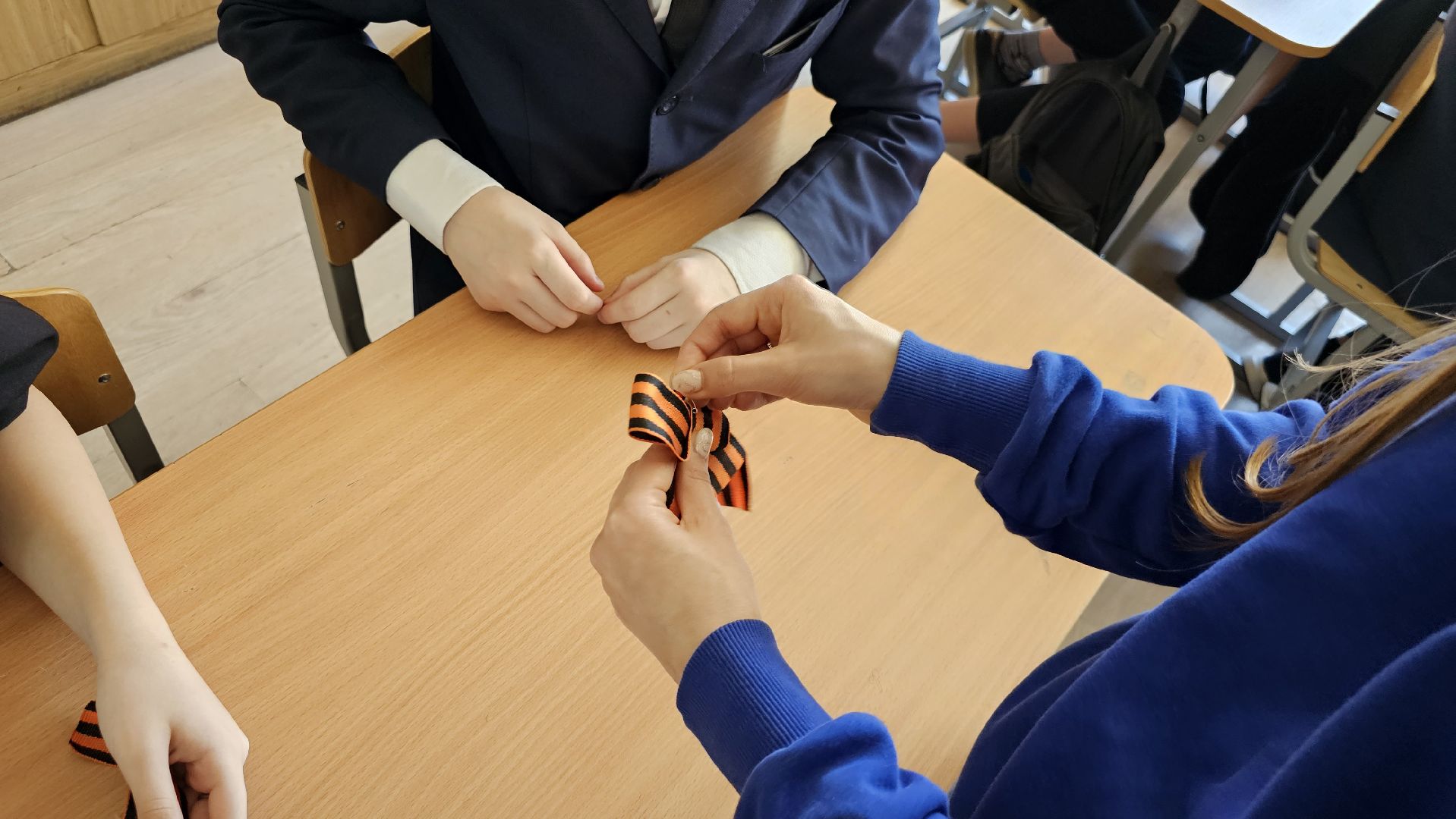 День Победы, урок мужества, георгиевская лента, Дзержинский