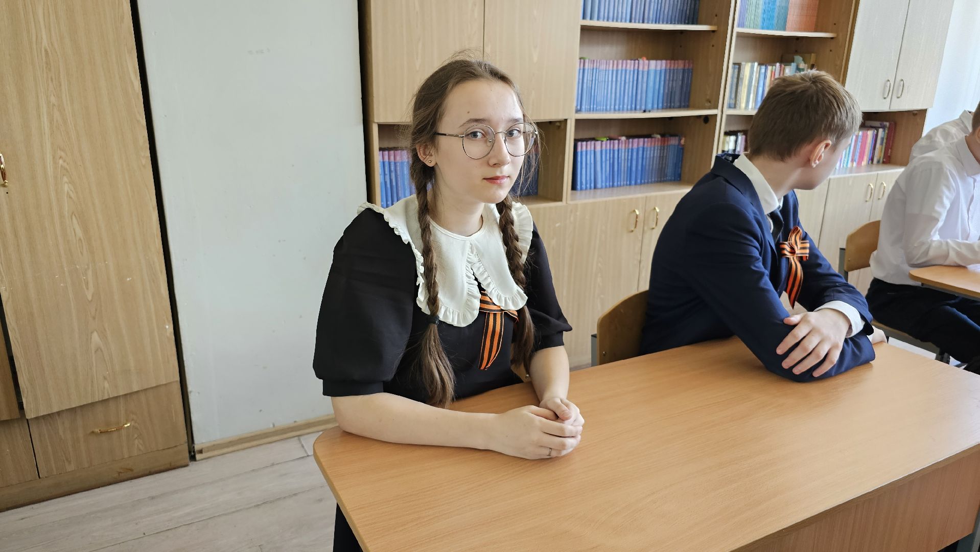 День Победы, урок мужества, георгиевская лента, Дзержинский