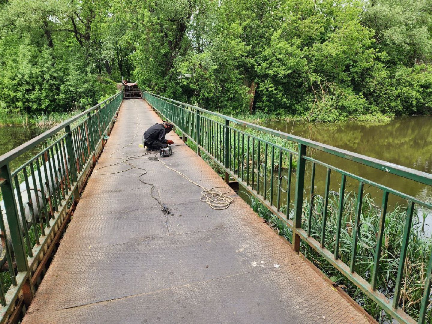 солнечногорск, мост, ремонт, жители , рабочие,