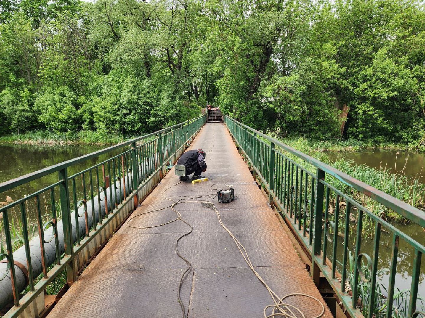 солнечногорск, мост, ремонт, жители , рабочие,