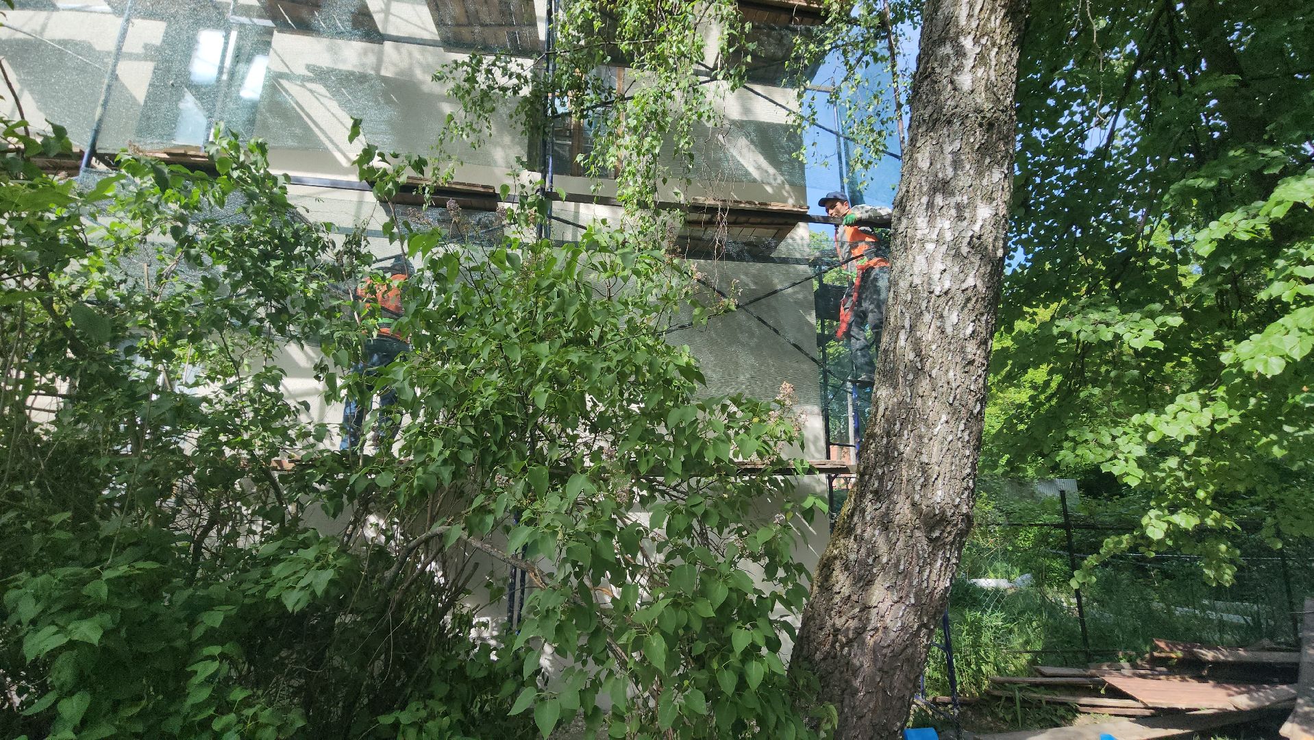 серпухов, улица новослободская, ремонт фасада дома, ремонт кровли,