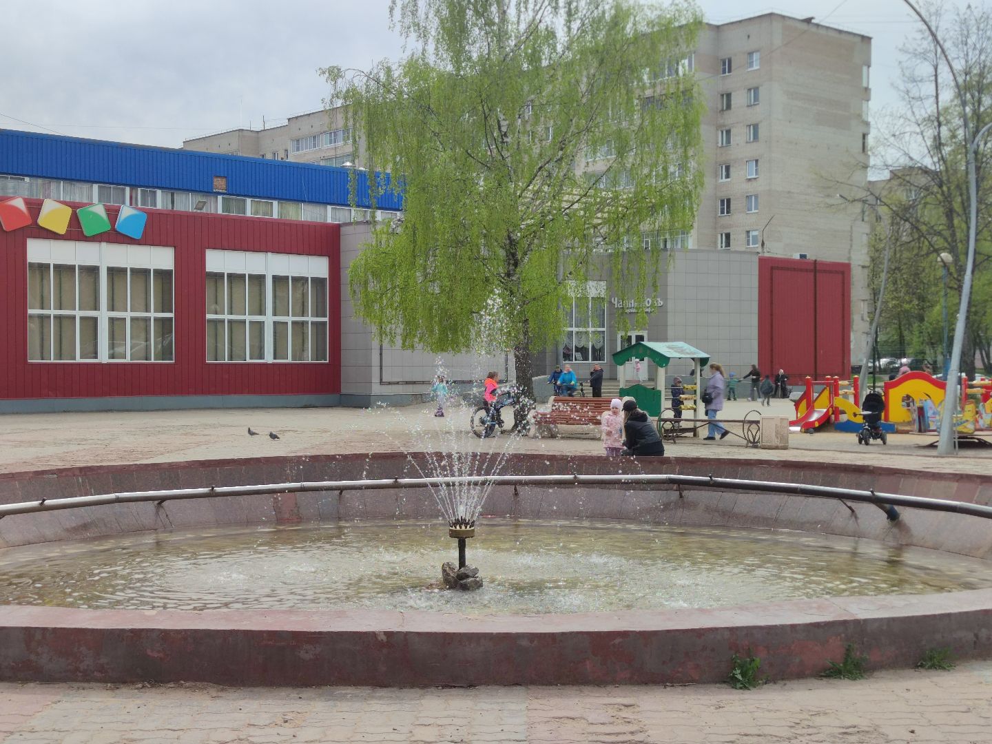 фонтан, включение фонтанов, благоустройство, Дубна