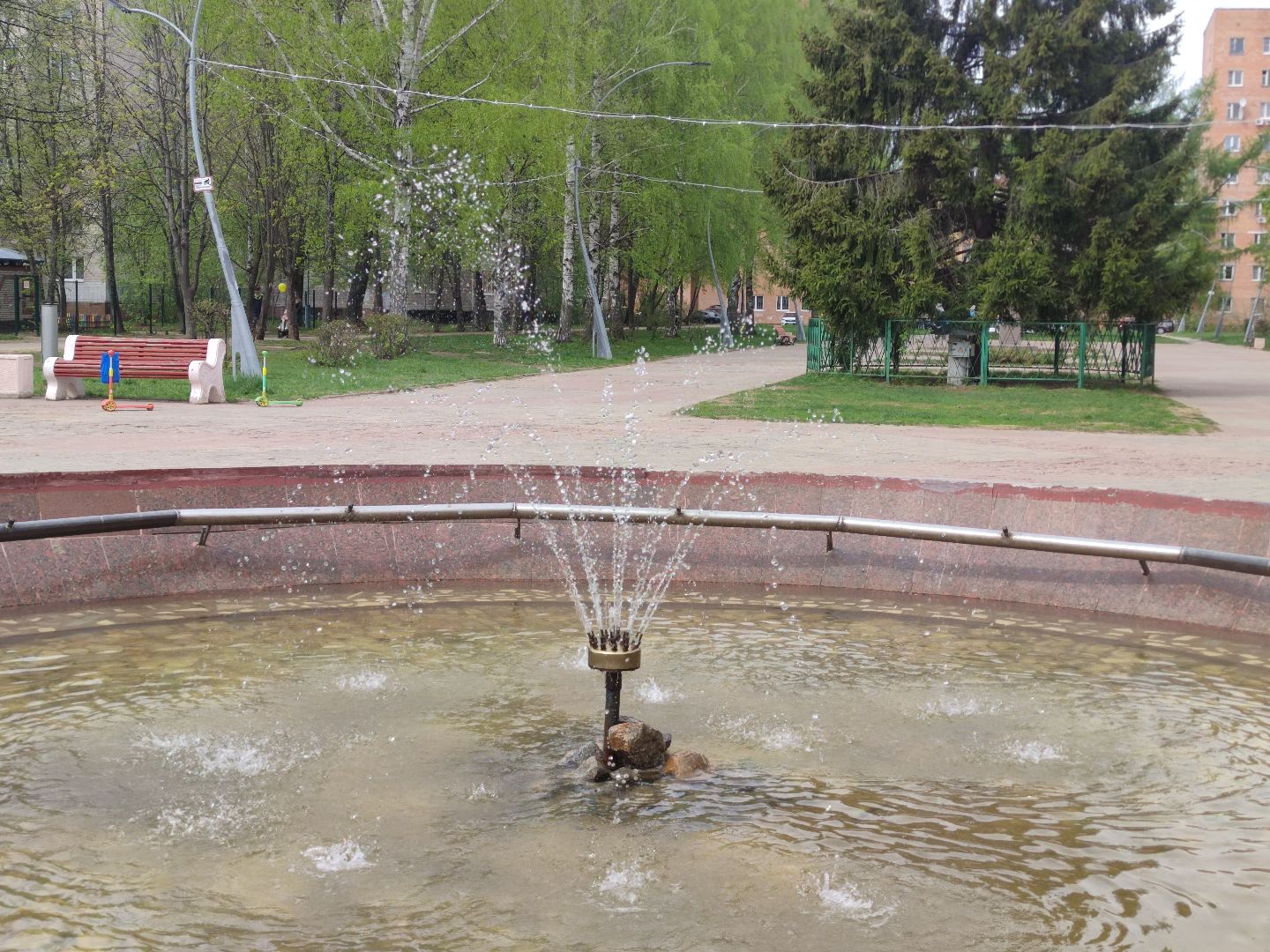 фонтан, включение фонтанов, благоустройство, Дубна
