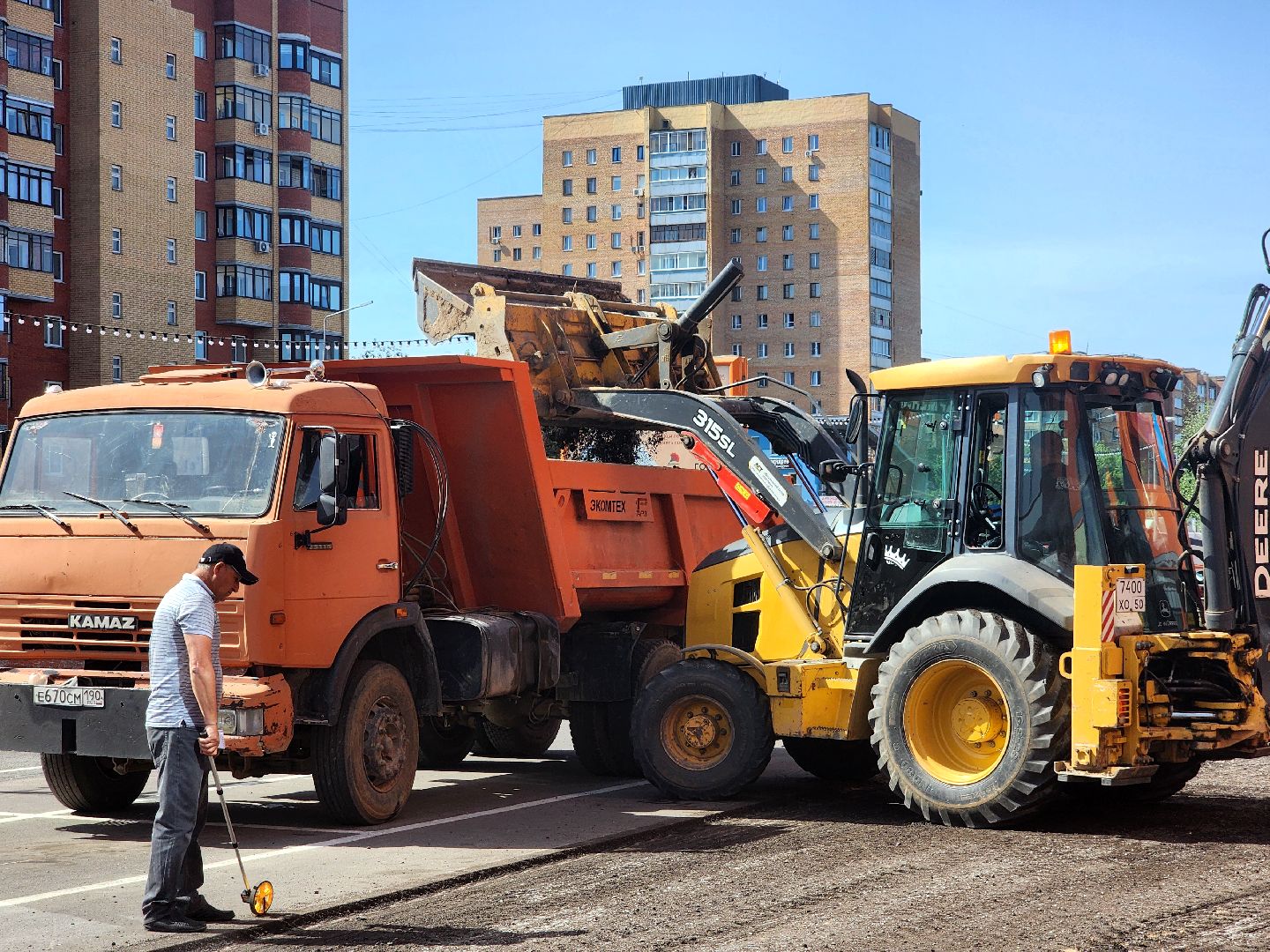 дубна, трк маяк,  ремонт дороги,
