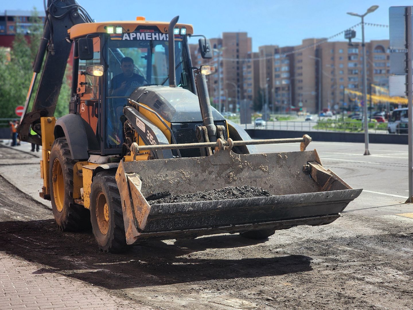 дубна, трк маяк,  ремонт дороги,