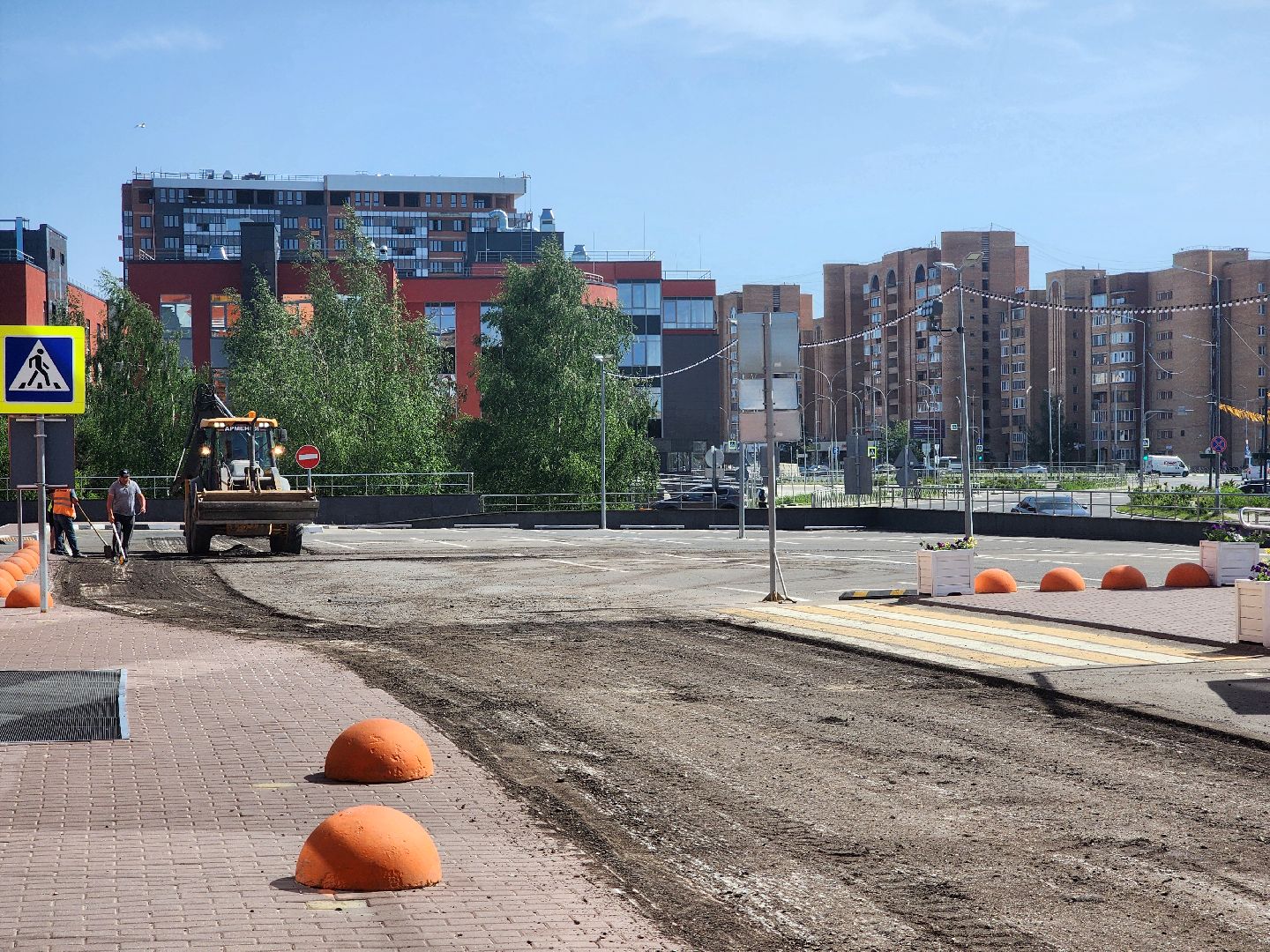 дубна, трк маяк,  ремонт дороги,