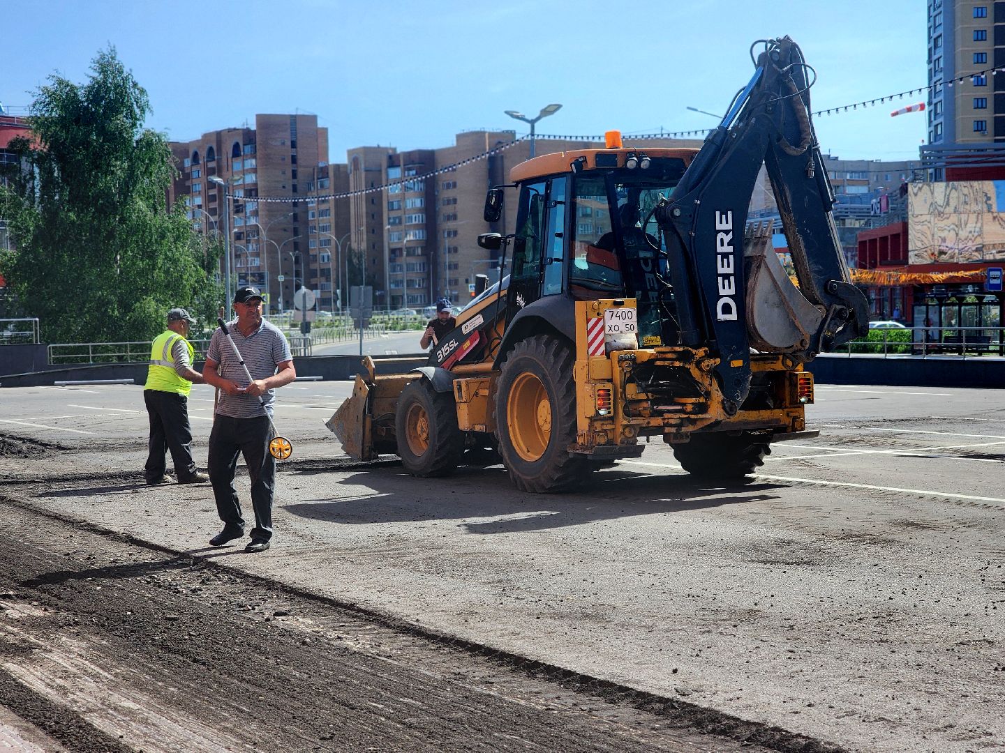 дубна, трк маяк,  ремонт дороги,