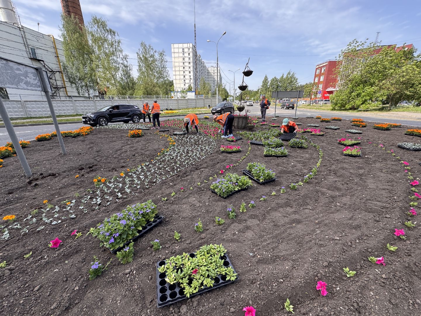 Озеленение Одинцова, Благоустройство Одинцова, Цветы в городе,
