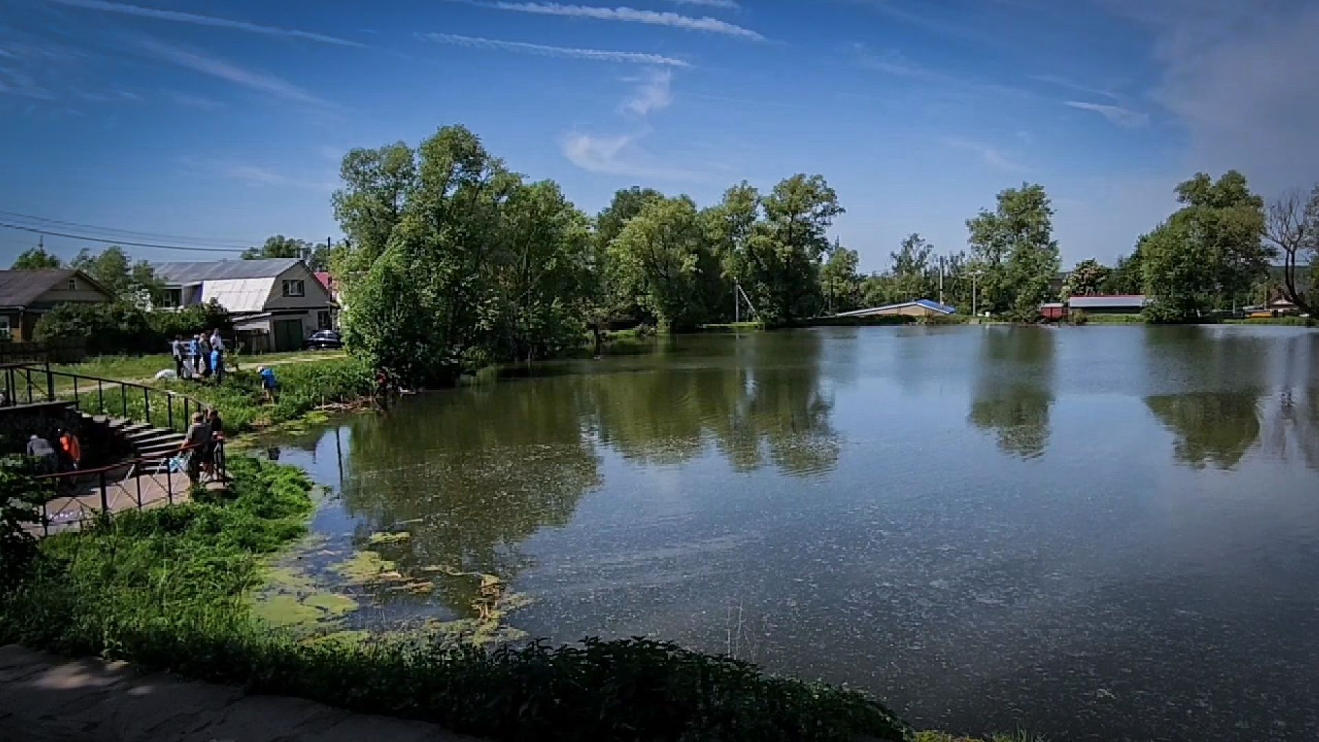 село заворово, очистка пруда в заворово, экологический субботник на пруду,  раменский округ,