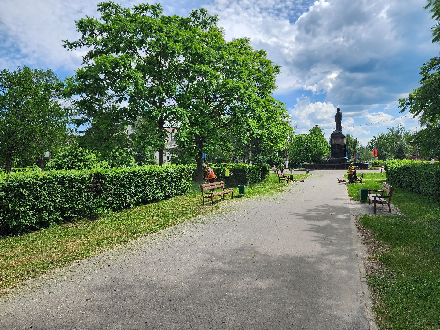 благоустройство, шатурский округ, окос травы,