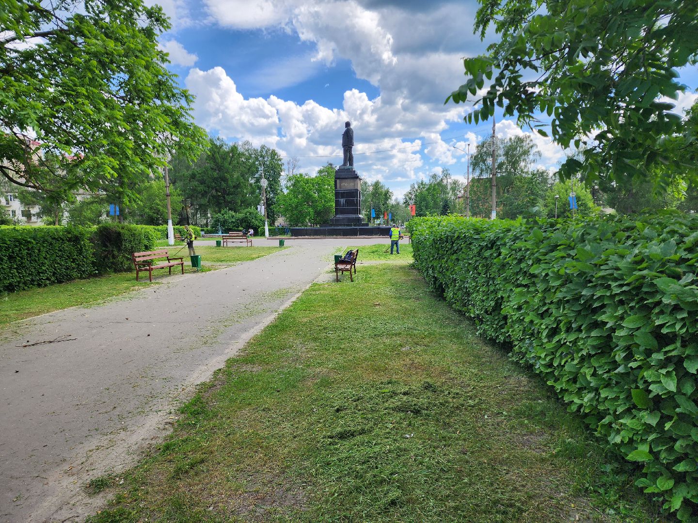 благоустройство, шатурский округ, окос травы,