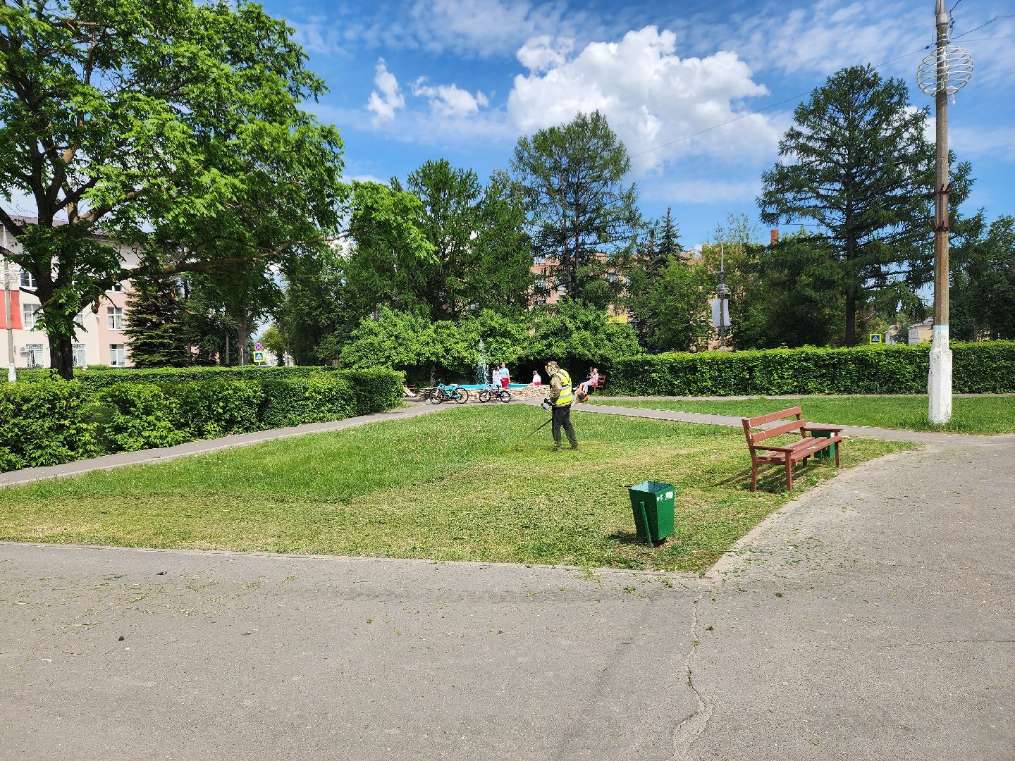 благоустройство, шатурский округ, окос травы,