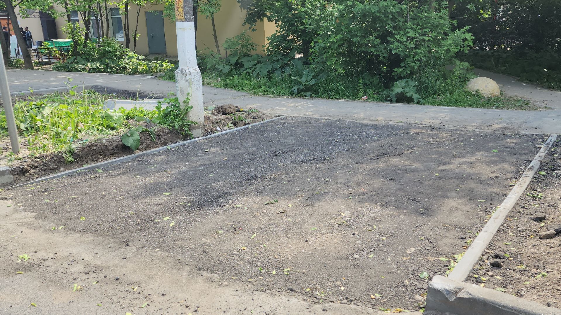 пушкино, пешеходная разметка, пешеходный переход, асфальтирование, коммунальная служба, бордюры,