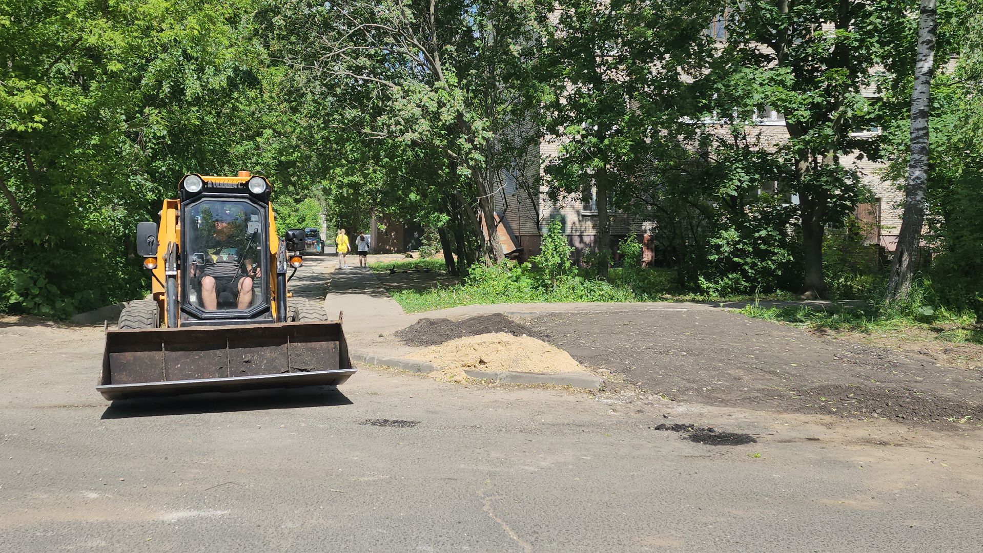 пушкино, пешеходная разметка, пешеходный переход, асфальтирование, коммунальная служба, бордюры,