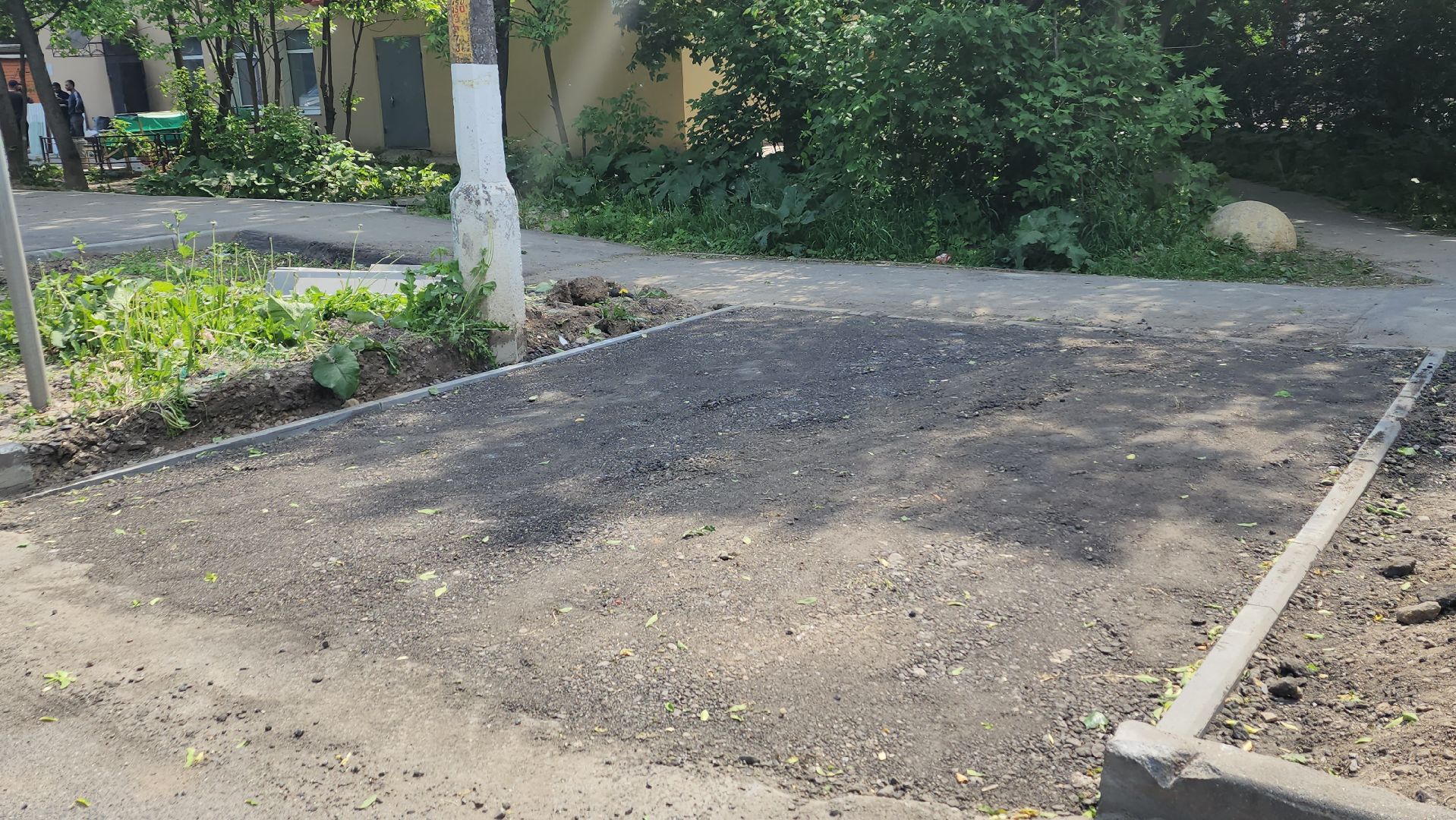 пушкино, пешеходная разметка, пешеходный переход, асфальтирование, коммунальная служба, бордюры,