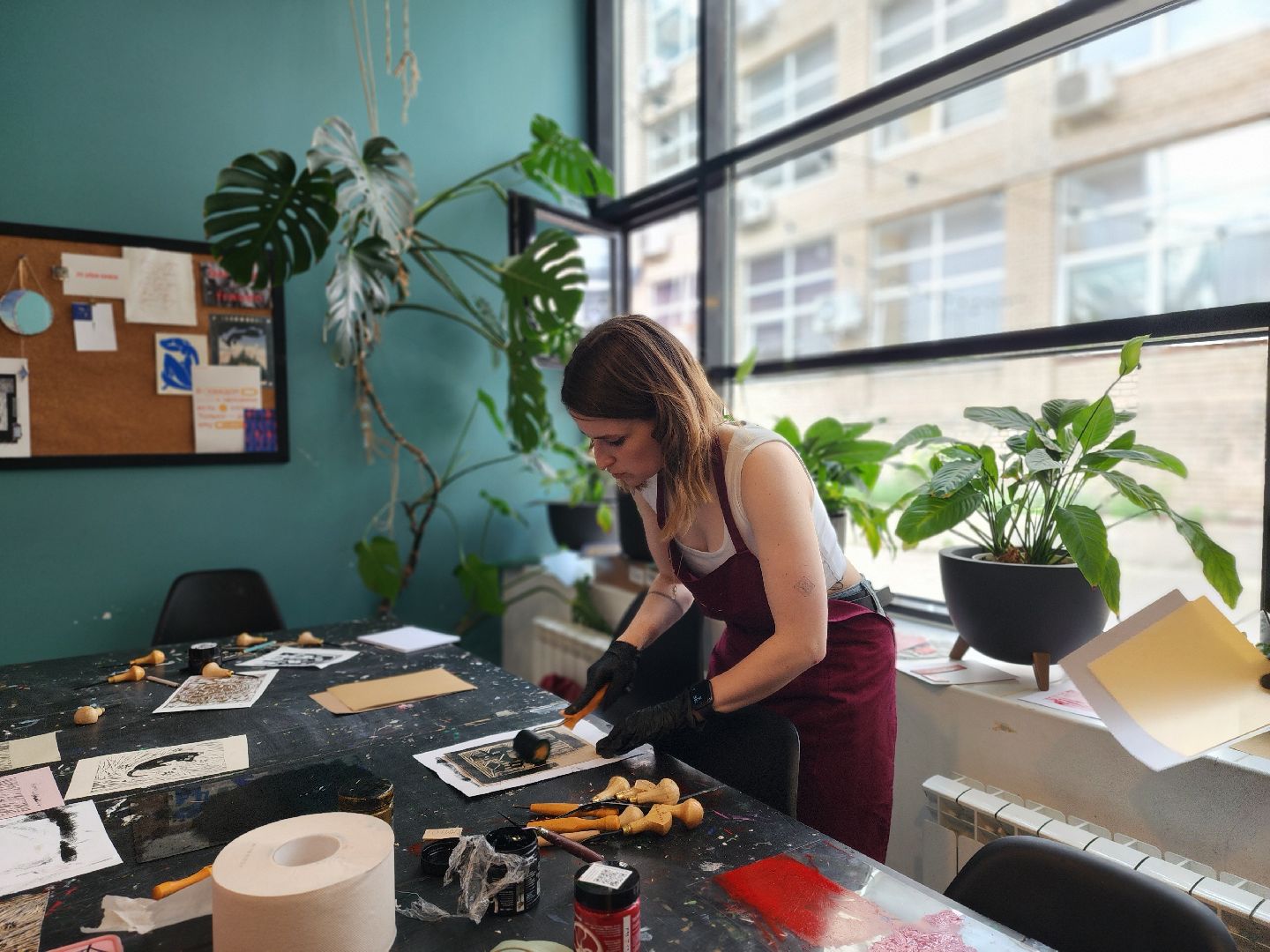 черноголовка, линогравюры, мастер-класс,