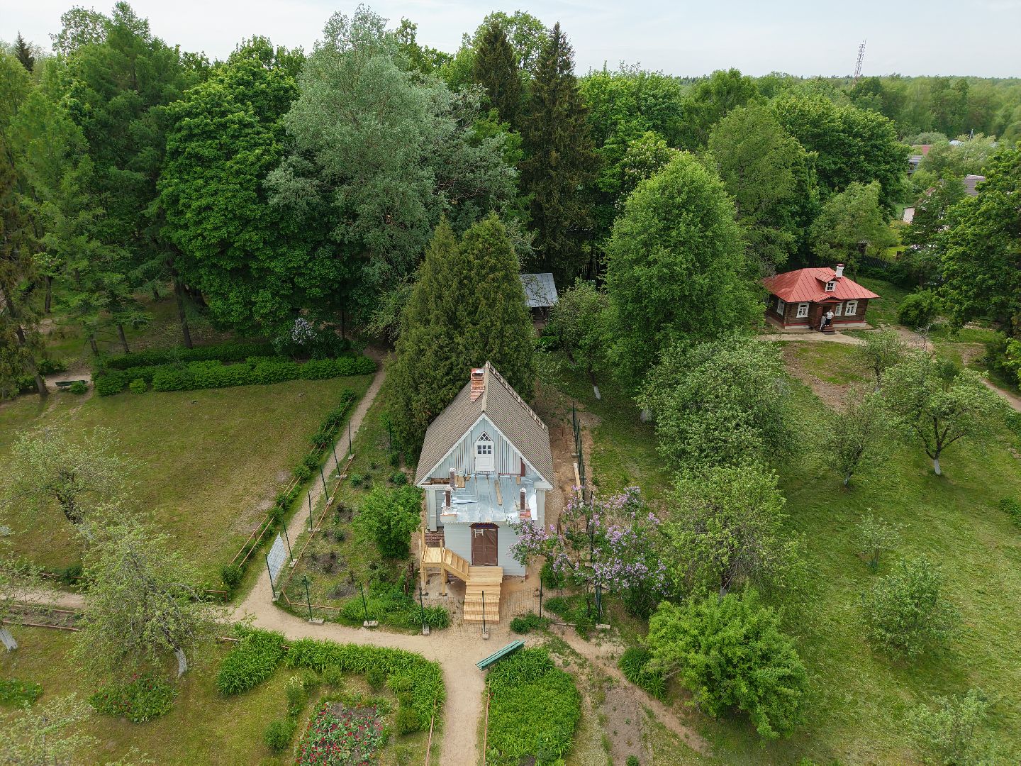 видео с коптера, усадьба мелихово, музей-заповедник в чехове,