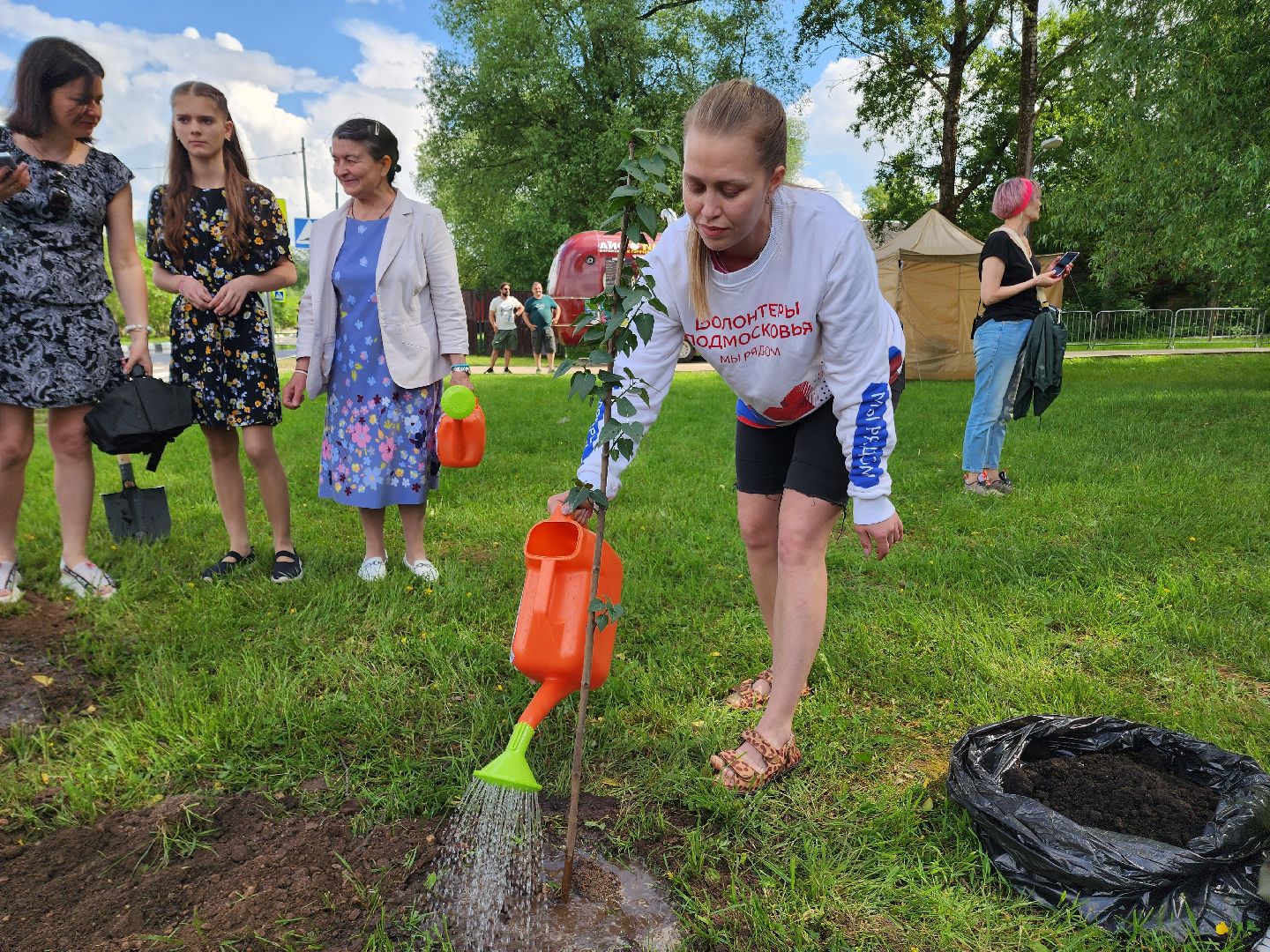 солнечногорск, праздник сирени, высадка сирени, жители, городской парк,