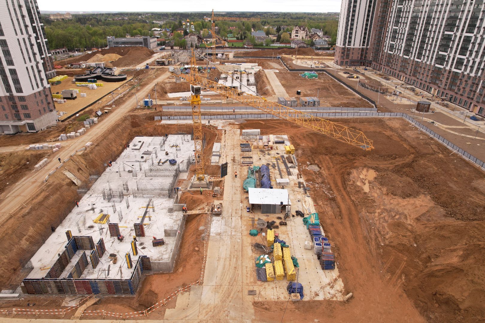 видео с коптера, жк 1-й южный, детский сад в ленинском,