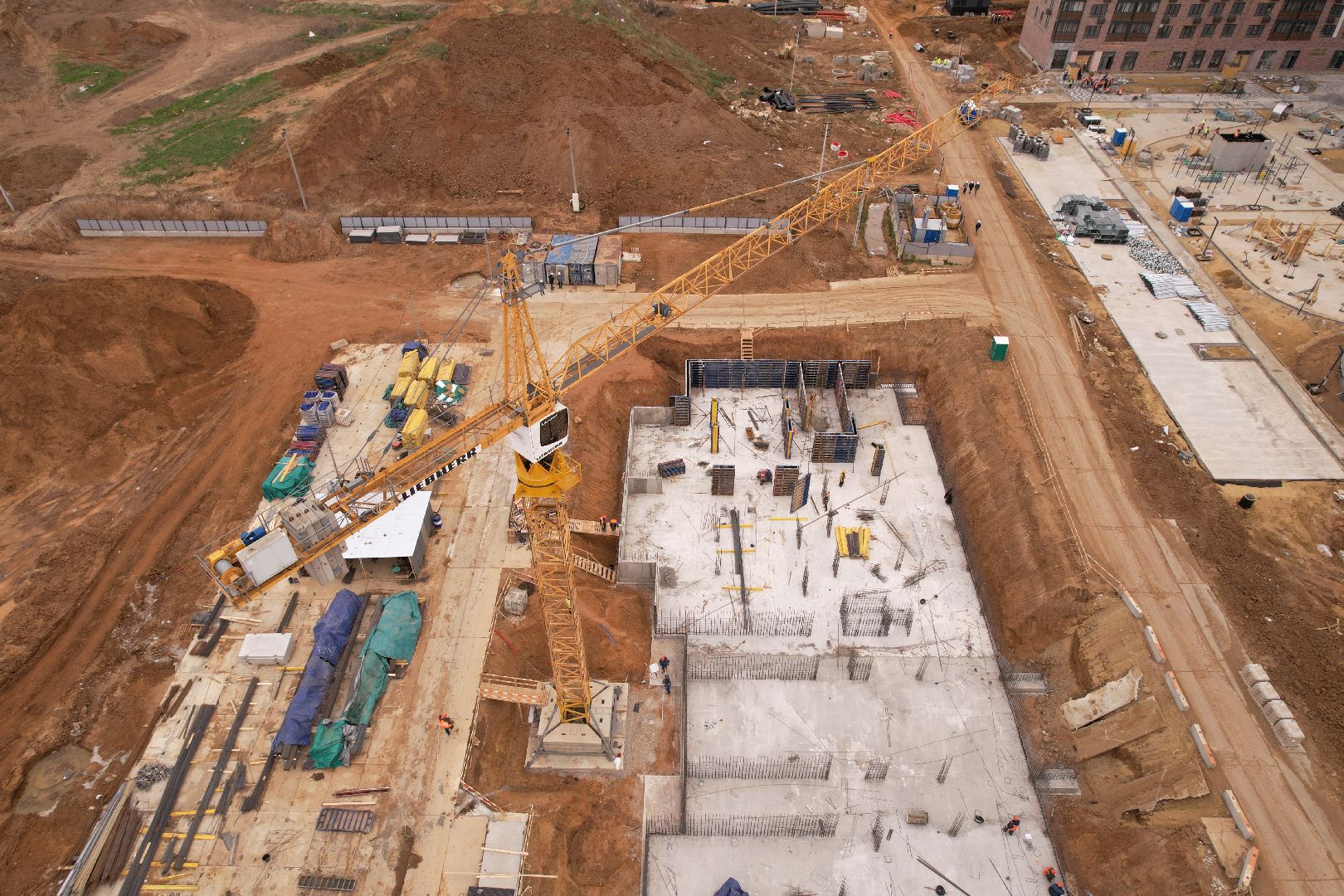 видео с коптера, жк 1-й южный, детский сад в ленинском,