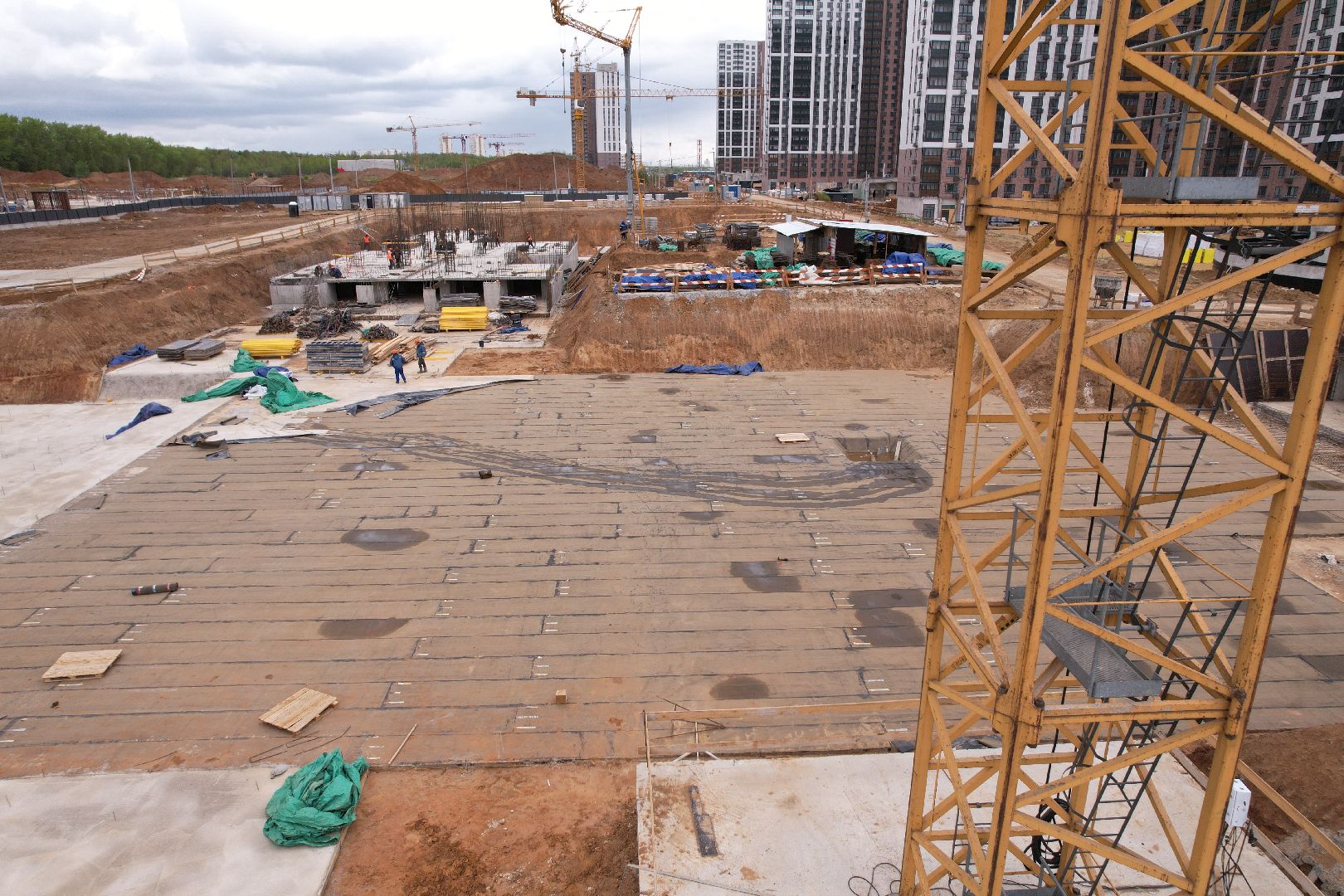 видео с коптера, школа в жк 1-й южный, школа в ленинском,