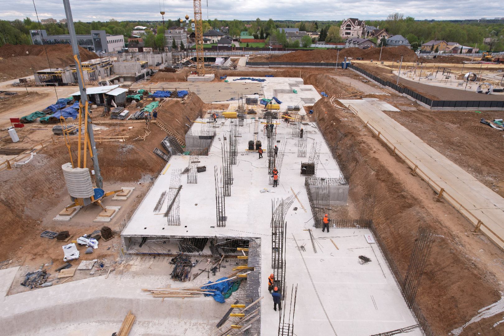 видео с коптера, школа в жк 1-й южный, школа в ленинском,