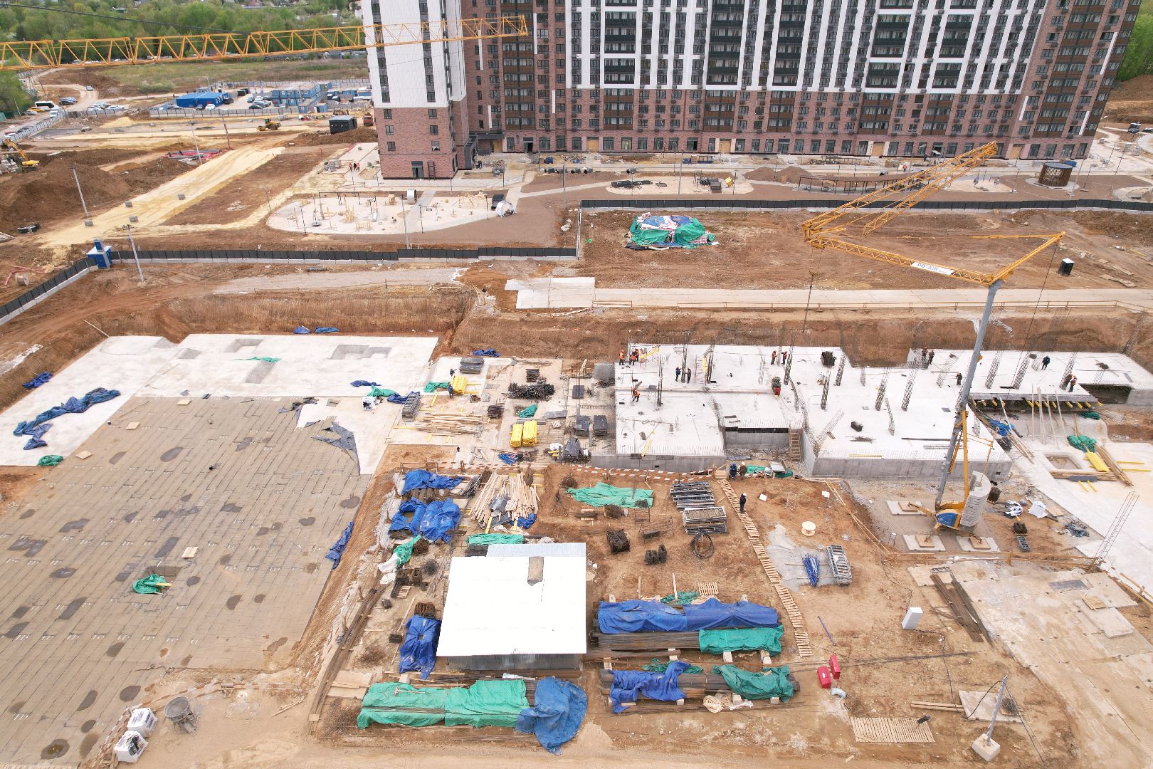 видео с коптера, школа в жк 1-й южный, школа в ленинском,