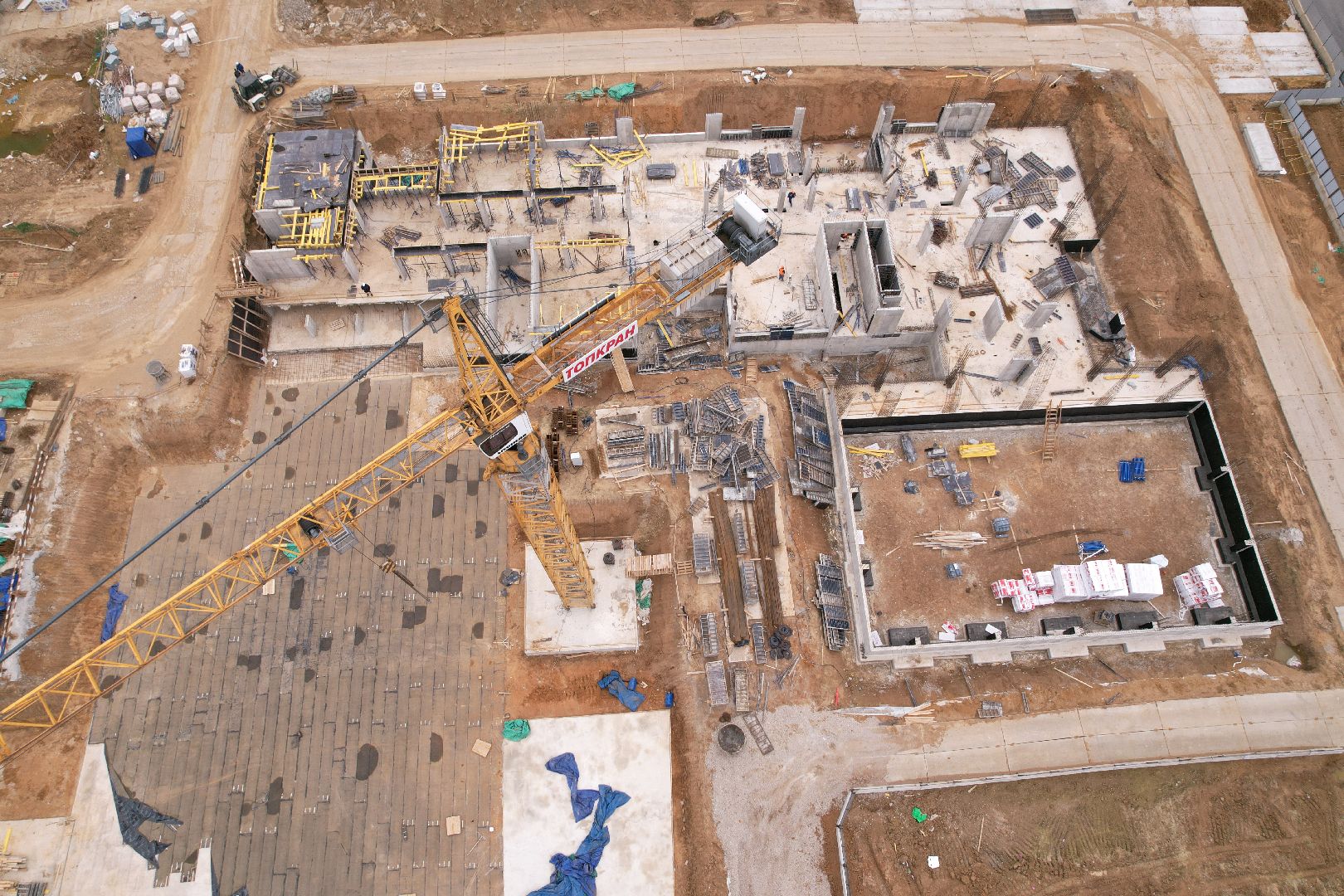 видео с коптера, школа в жк 1-й южный, школа в ленинском,