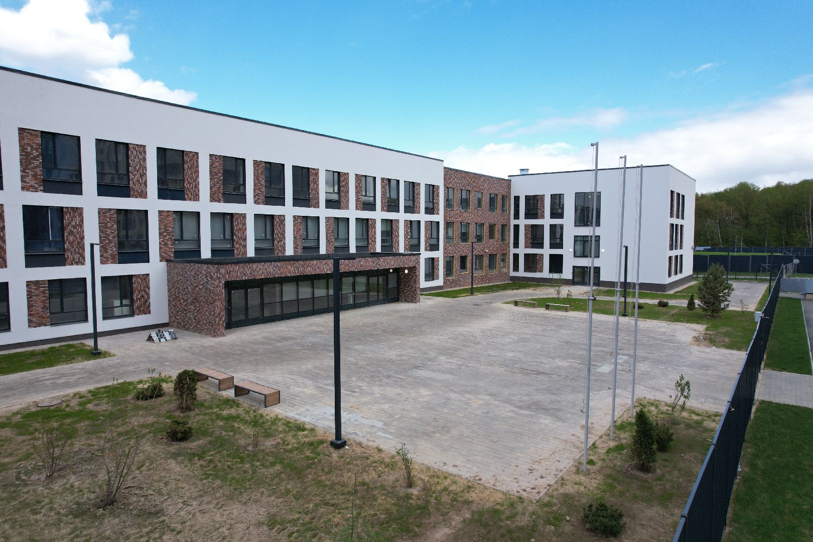 видео с коптера, школа в жк горки парк, школа в ленинском,