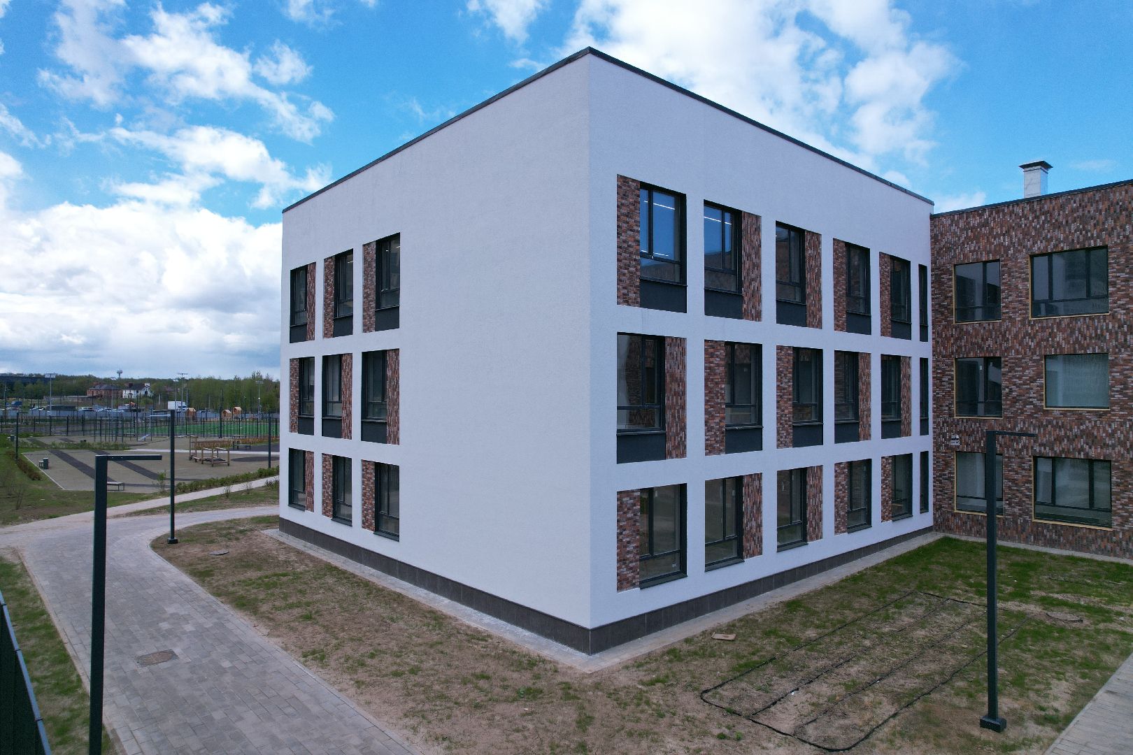 видео с коптера, школа в жк горки парк, школа в ленинском,