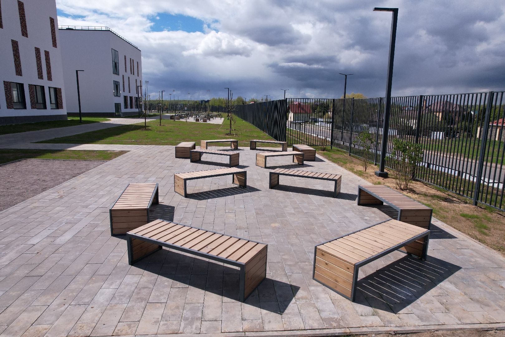 видео с коптера, школа в жк горки парк, школа в ленинском,