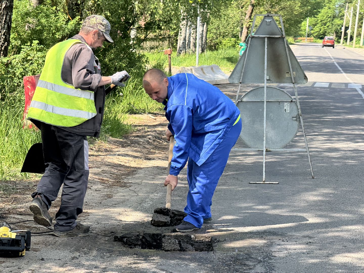 шаховская, ямочный ремон, ямочный ремонт дорог, горячий асфальт,