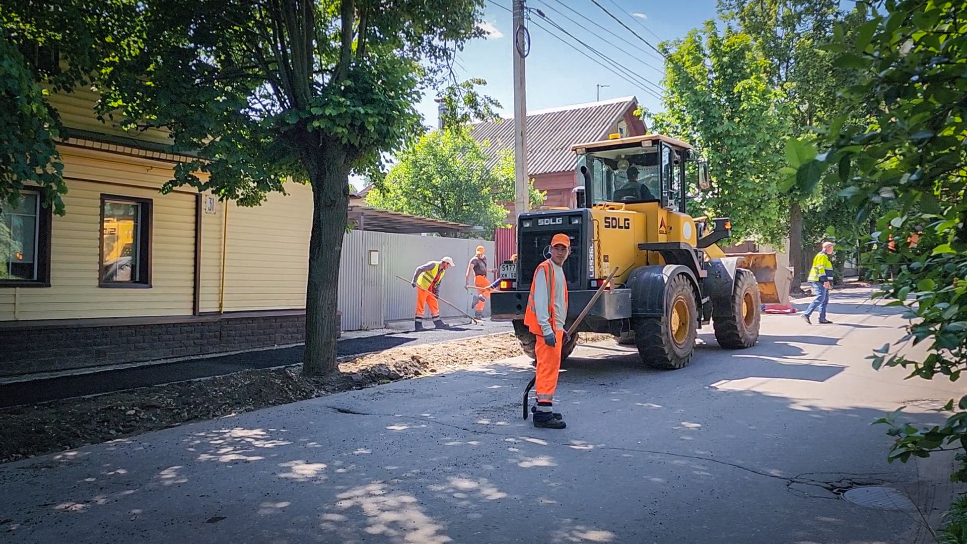 бронницы, ремонт дороги, ремонт тротуара в каширском переулке,