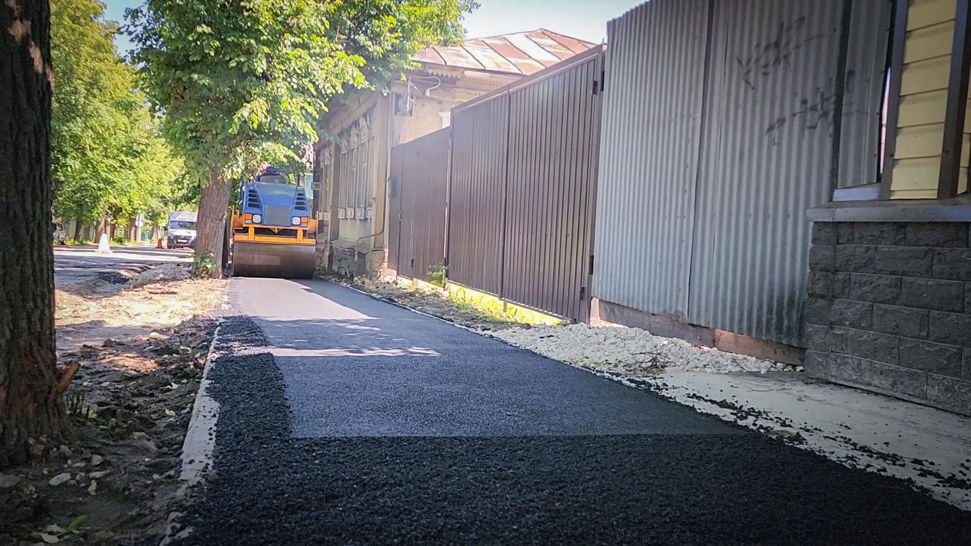 бронницы, ремонт дороги, ремонт тротуара в каширском переулке,