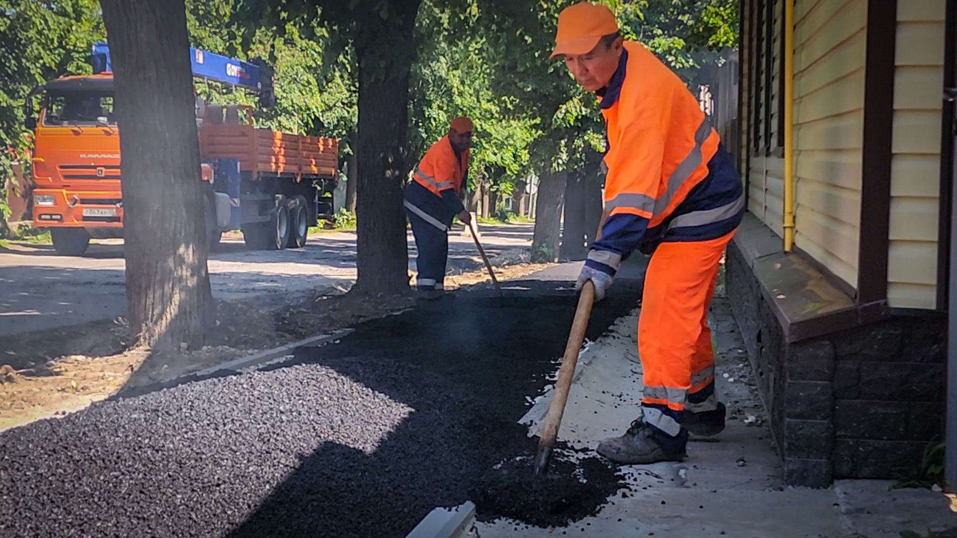 бронницы, ремонт дороги, ремонт тротуара в каширском переулке,