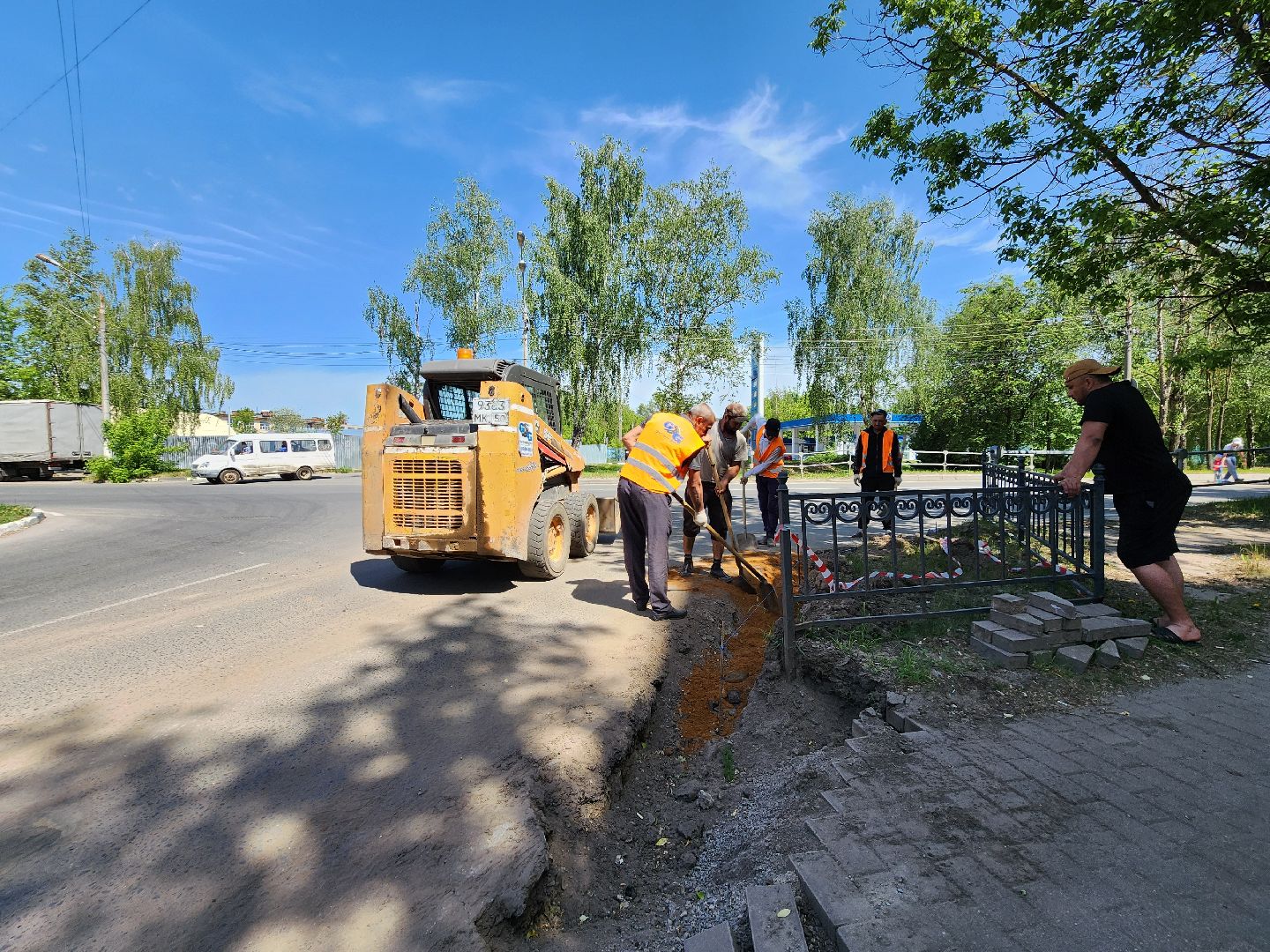 чехов, улица молодежная, ремонт дороги, дорожный ремонт, укладка бордюра, замена покрытия, благоустройство, госпрограмма московской области, развитие дорожного комплекса,