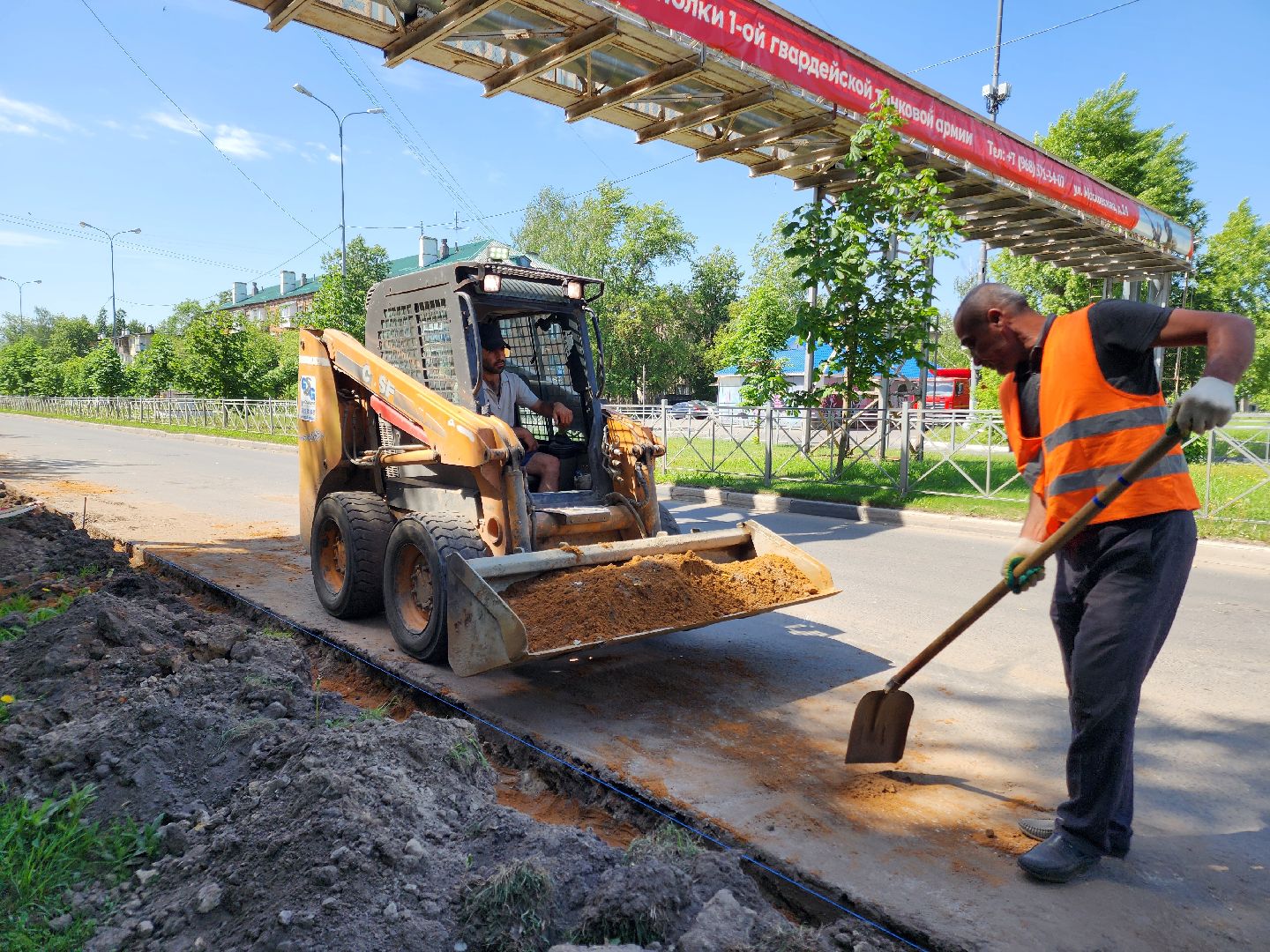 чехов, улица молодежная, ремонт дороги, дорожный ремонт, укладка бордюра, замена покрытия, благоустройство, госпрограмма московской области, развитие дорожного комплекса,