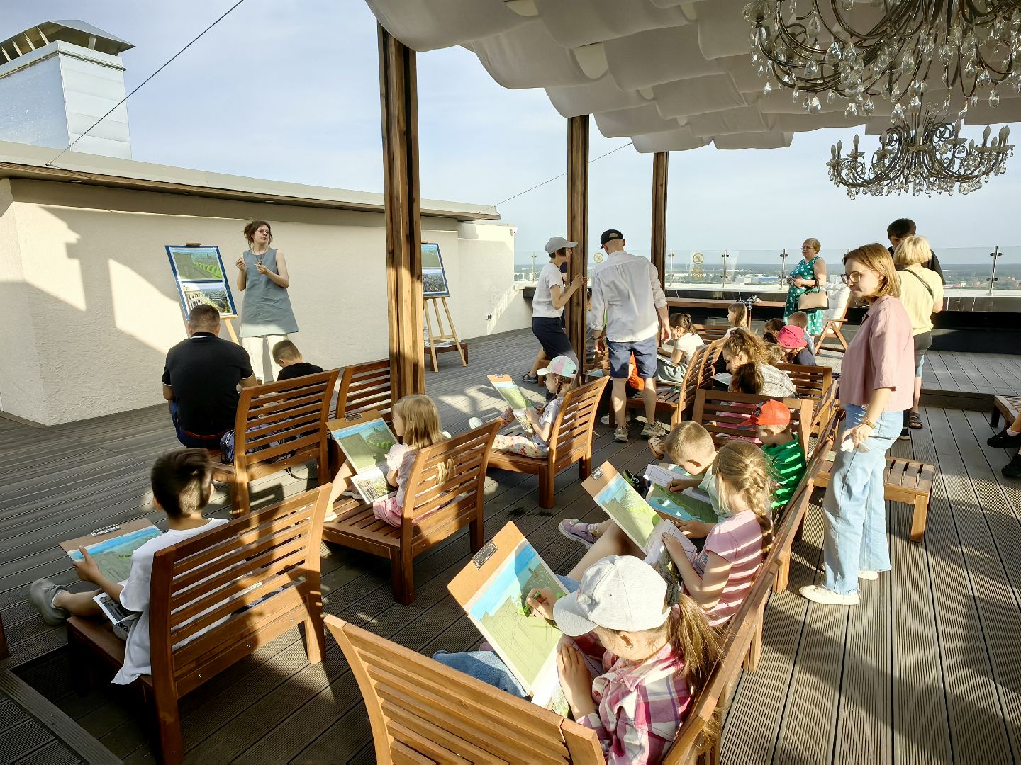 мастер-класс, рисунок, панорама, дом, соседи,