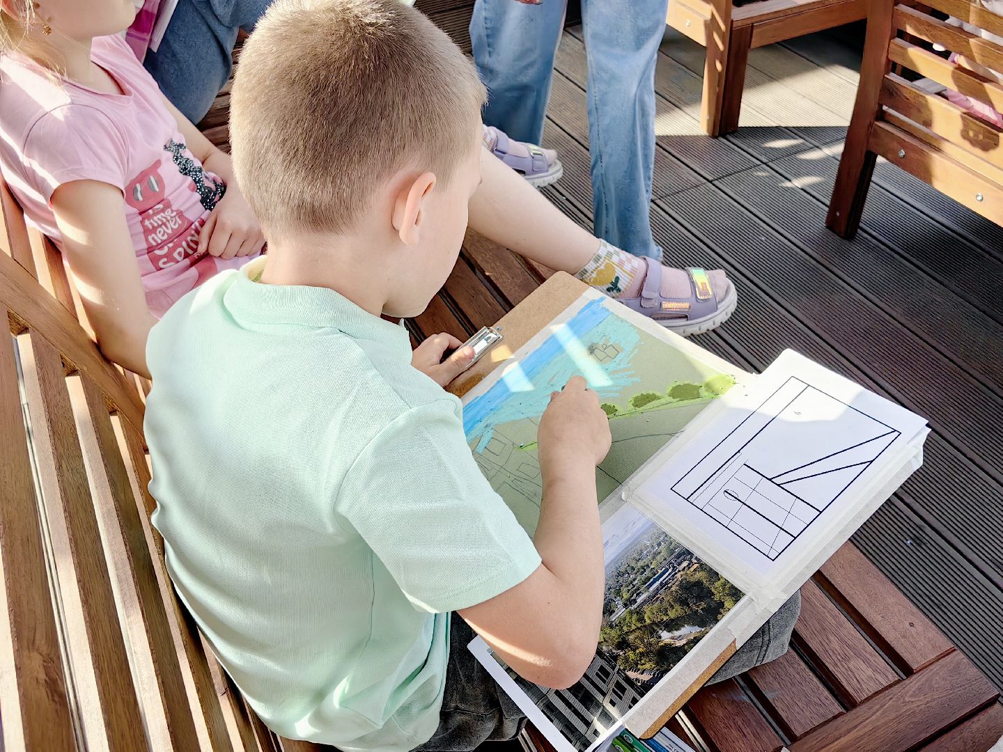 мастер-класс, рисунок, панорама, дом, соседи,