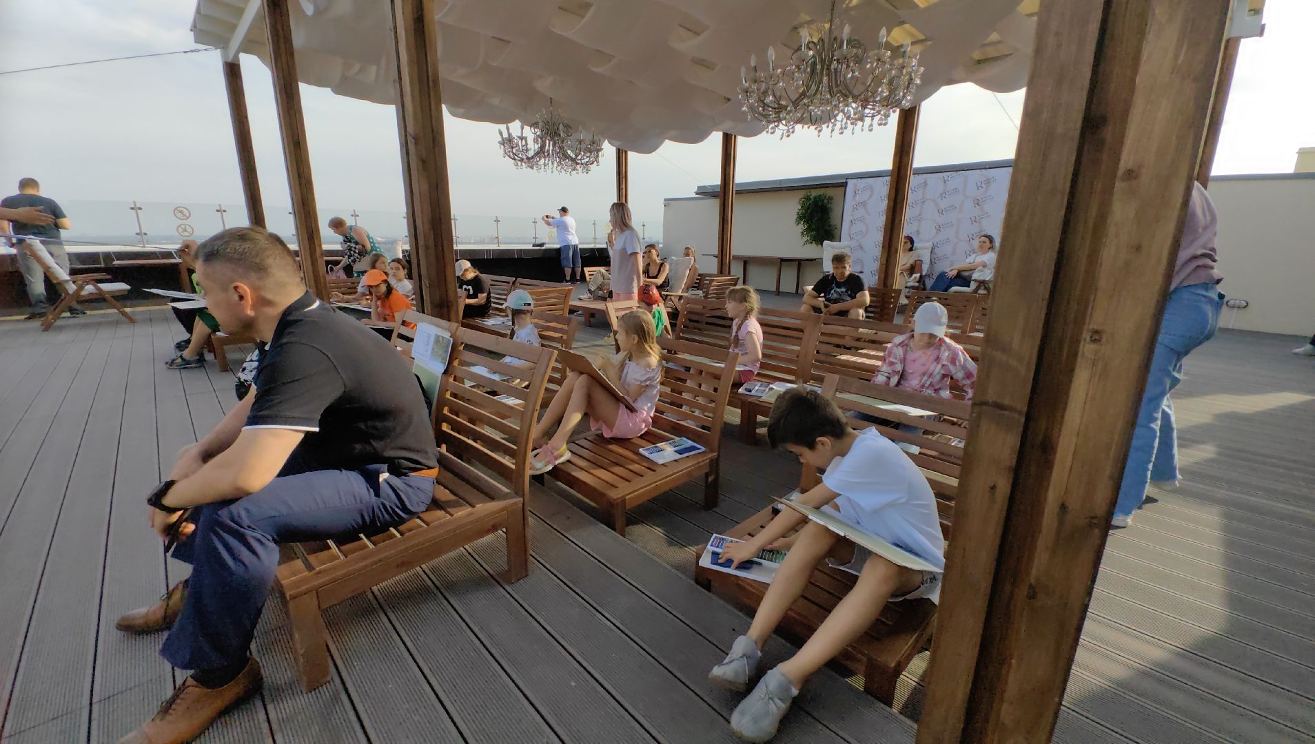 мастер-класс, рисунок, панорама, дом, соседи,