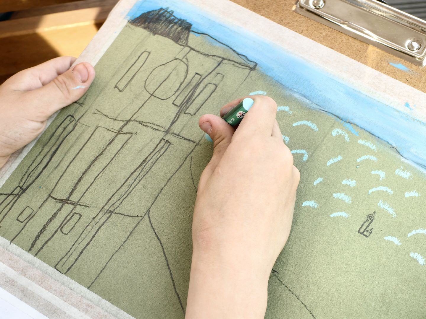 мастер-класс, рисунок, панорама, дом, соседи,