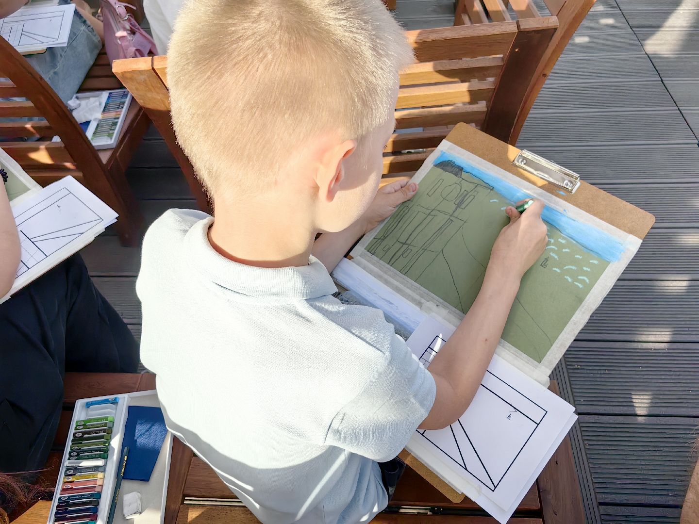 мастер-класс, рисунок, панорама, дом, соседи,