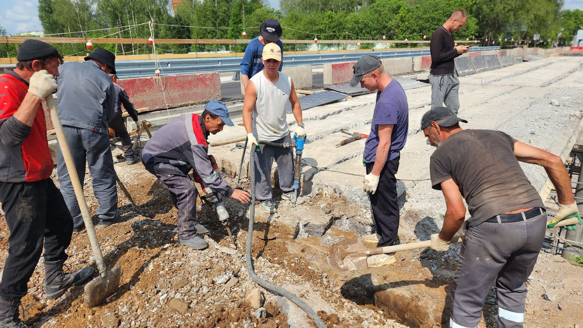 ремонт путепровода, волоколамск,