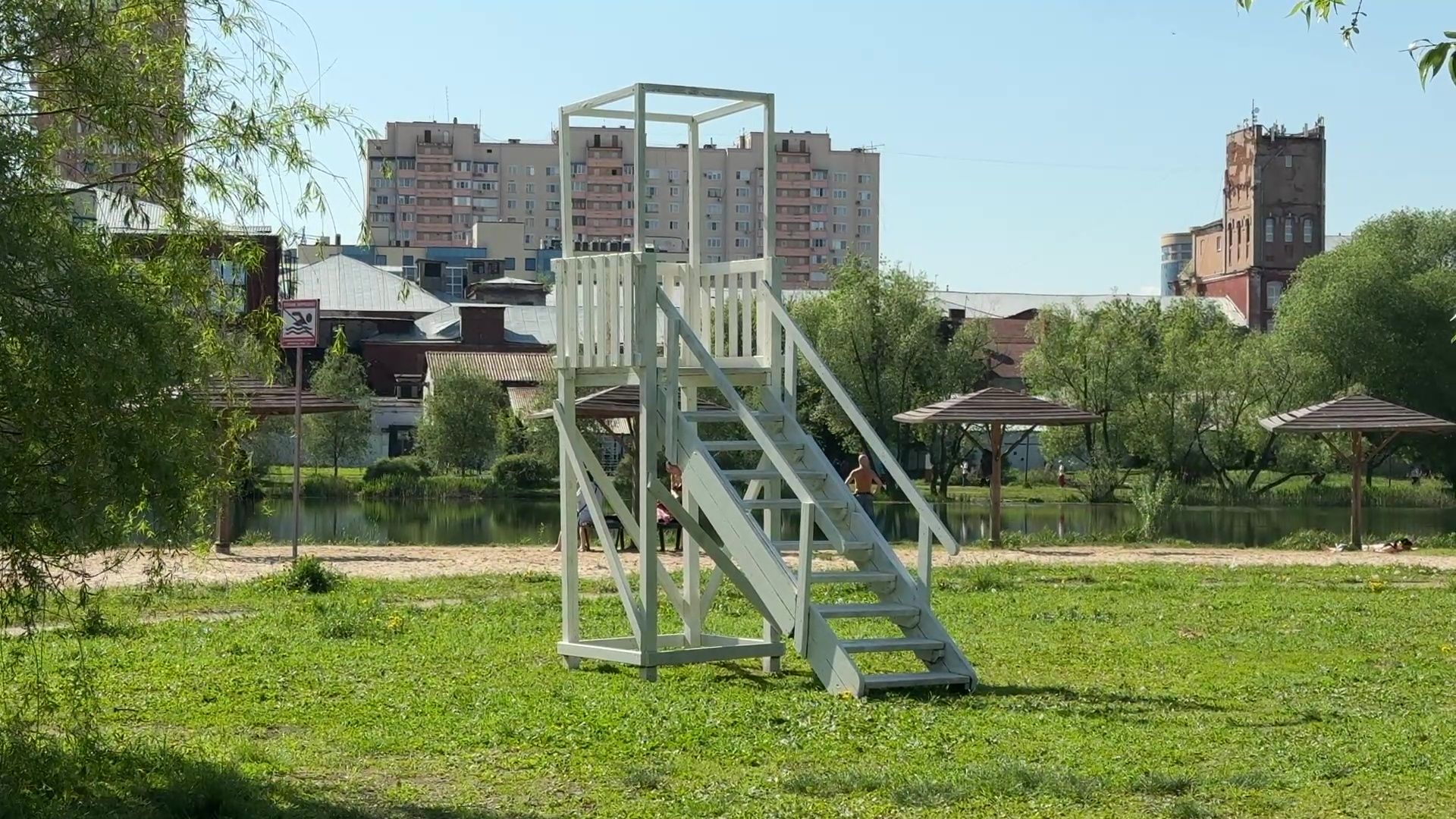 реутов, парк, фабричный пруд, купальный сезон,