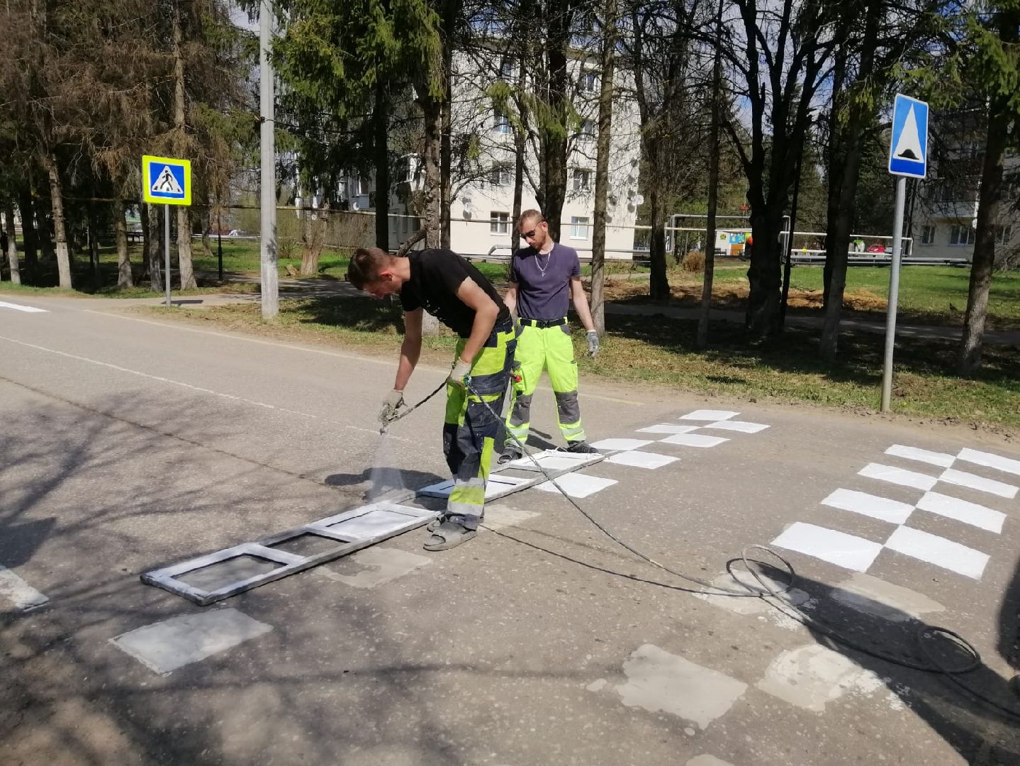 городской округ восход, дорожная разметка, дорога, благоустройство,