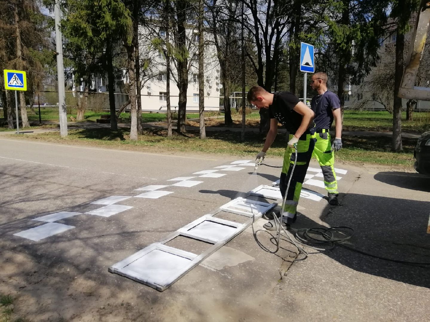 городской округ восход, дорожная разметка, дорога, благоустройство,
