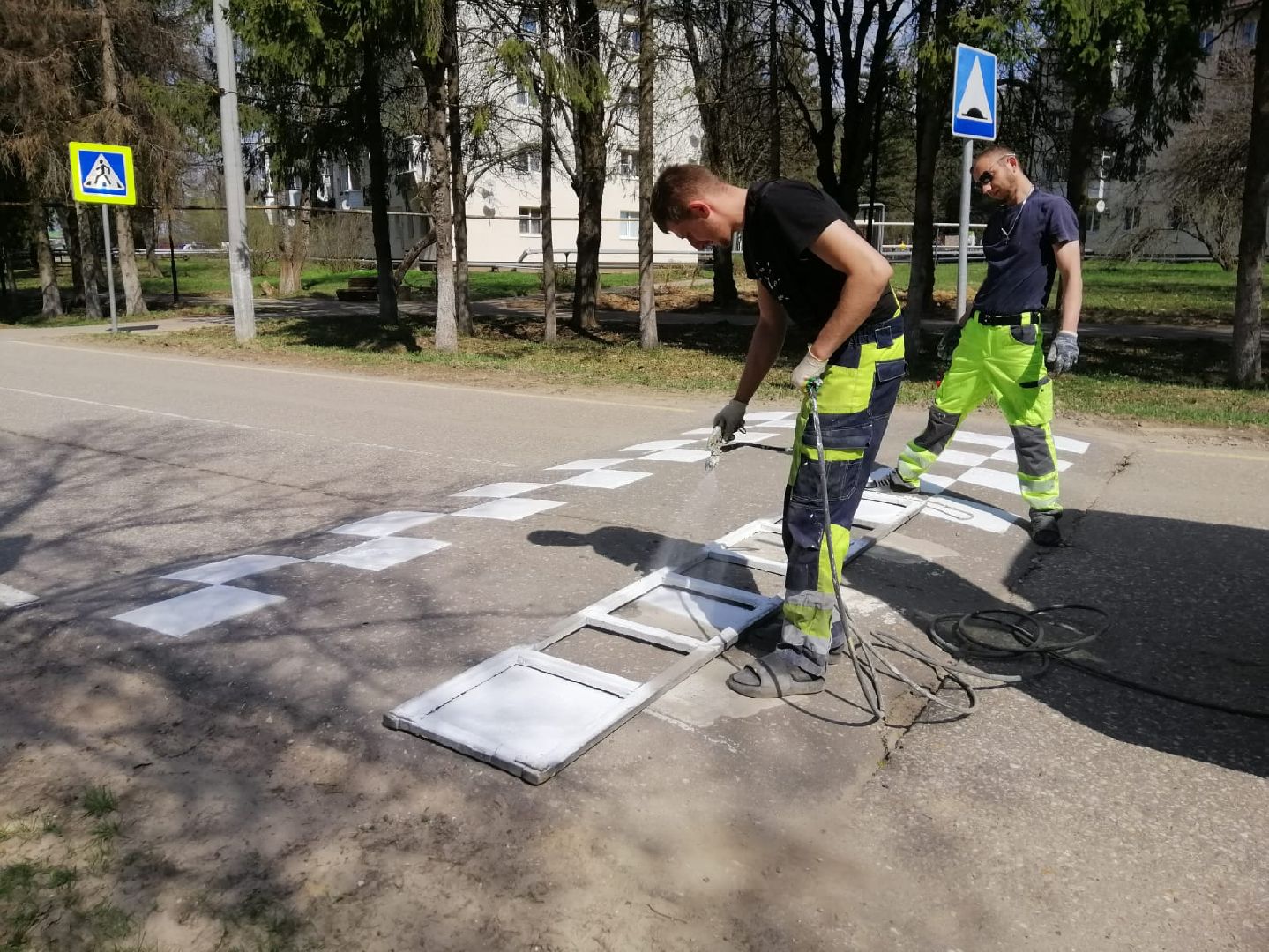 городской округ восход, дорожная разметка, дорога, благоустройство,